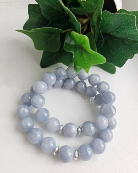 La bebe™ Jewelry Handmade Natural Stone Bracelet Žadeīts Denim Rokasspradze ar dabīgiem akmeņiem M izmērs