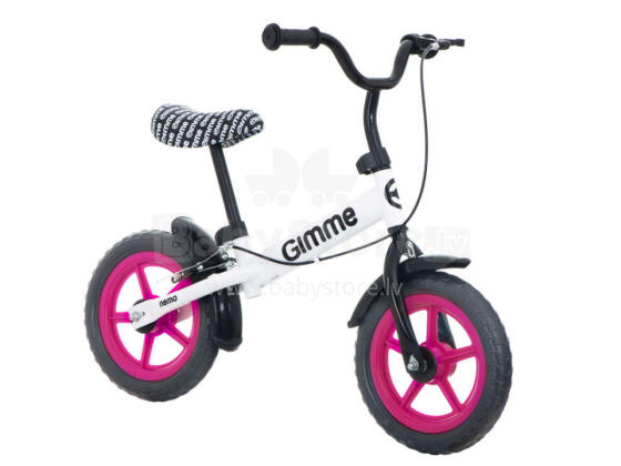 Ikonka Gimme Nemo Balance Bike with break Art.KX3983_1 in Pink Balansa velosipēds