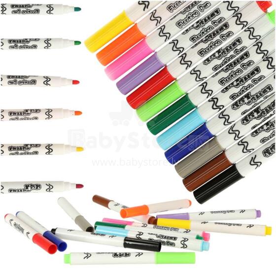 Ikonka Magic Water-based markers for drawing Art.KX4087 Burvju marķieri uz ūdens bāzes zīmēšanai 12 gab