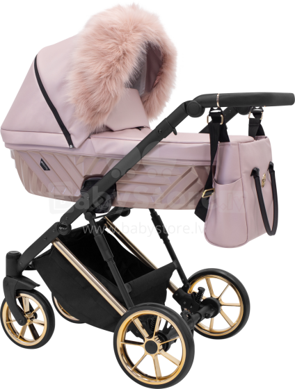 Kunert Pram hood fur Art.157000 Pink Kažokādas vāciņš uz kapuces bērnu ratiņiem