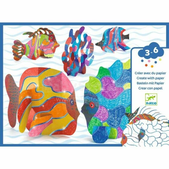 Djeco Create With Paper Art.DJ00095 Veido no papīra – Zem ūdens viļņiem
