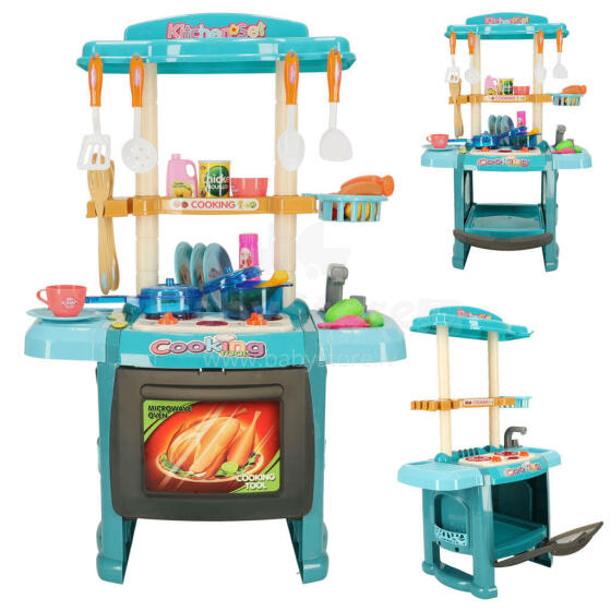 Ikonka Plastic Kitchen Art.KX4306 Кухня с аксессуарами и световыми эффектами