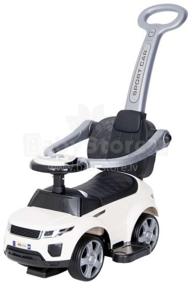 Toma Ride Car Art.614R White Машинка толкалка с ручкой и навесом