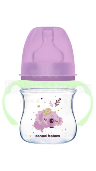 CANPOL BABIES Pretkoliku pudelīte EasyStart, 120ml, Sleepy Koala, 35/236_pin