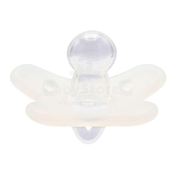 CANPOL BABIES 100% silikona knupītis, 6-12m, simetrisks, 1 gab., 24/002_whi