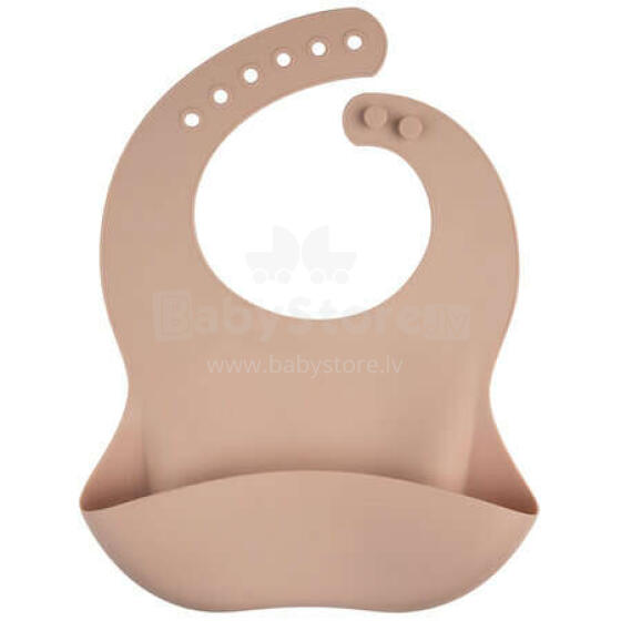 Canpol Babies Art.51/030 Beige Слюнявчик силиконовый с кармашком
