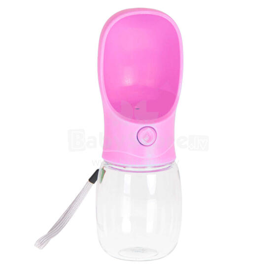 Ikonka Art.KX6434_1 Travel bottle dog bowl 350 ml pink