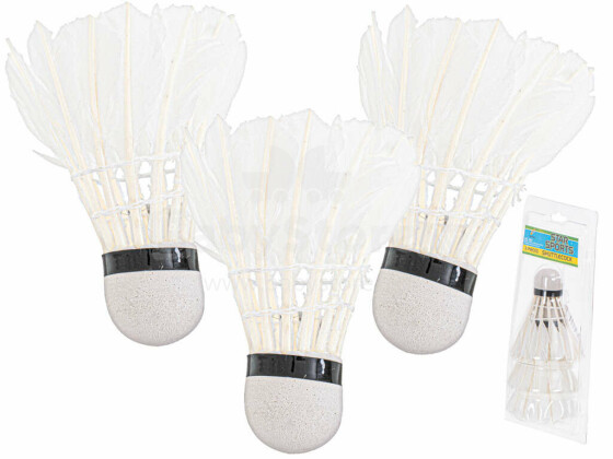 Ikonka Art.KX5605 Badminton feather darts 3pcs