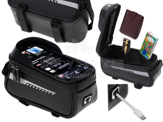 Ikonka Art.KX5341 Bike bag pannier waterproof phone holder