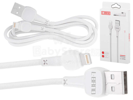 Ikonka Art.KX5326 L-BRNO Lightning fast charging cable white