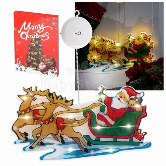 Ikonka Art.KX5244_2 LED pendant lights Christmas decoration Santa's sleigh