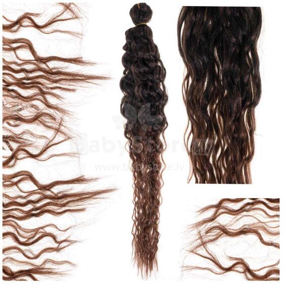 Ikonka Art.KX5081_1 Synthetic hair for weaving afroloki brown