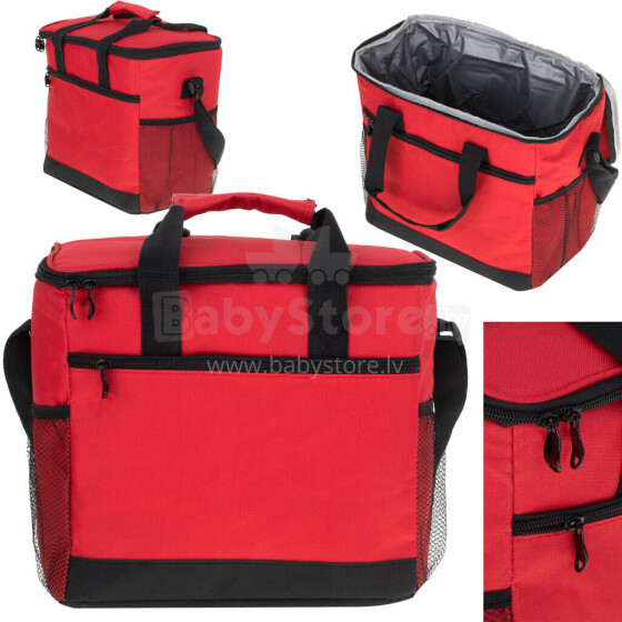 Ikonka Art.KX4986 Thermal bag for lunch beach picnic 16L red