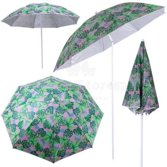 Ikonka Art.KX4983_1 Beach garden umbrella adjustable 150cm broken leaves