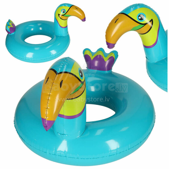 Ikonka Art.KX4927 Inflatable children's swimming ring Toucan 70cm