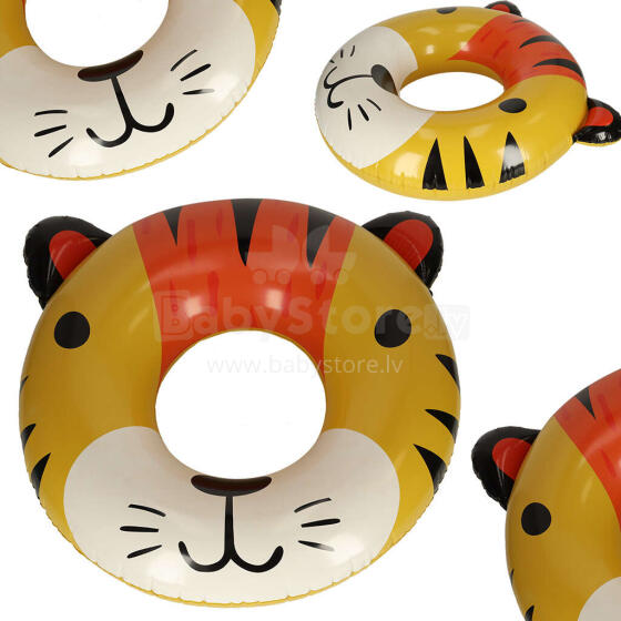 Ikonka Art.KX4919 Children's 80cm tiger swimming ring