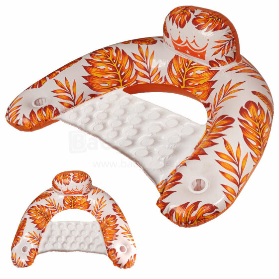 Ikonka Art.KX4911_1 Swimming chair lounger hammock water orange