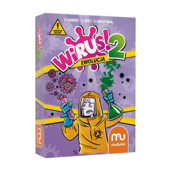 Ikonka Art.KX4757 MUDUKO kāršu spēle Virus!2: Evolution - papildinājuma ballīšu spēle 8+