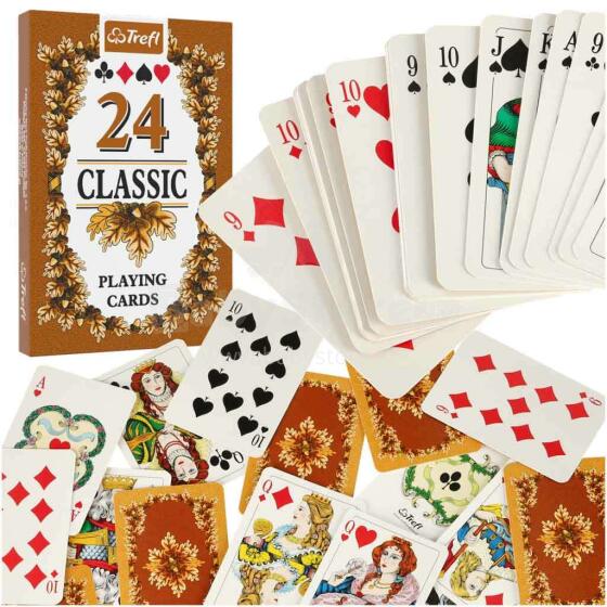 Ikonka Art.KX4754 MUDUKO Trefl playing cards Classic 24 pcs leaves game in Pana.