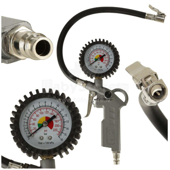 Ikonka Art.KX4712 Wheel inflation gun with pressure gauge