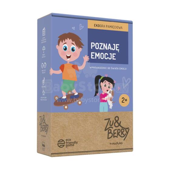 Ikonka Art.KX4695 MUDUKO Puzzle atmiņas spēle Es atpazīstu emocijas: atmiņas eko-spēle. Attēlu kartes bērniem 2+