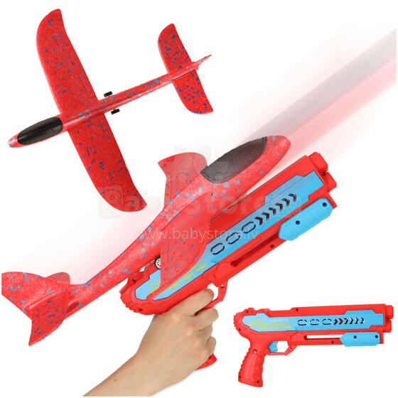 Ikonka Art.KX4579_1 Aircraft launcher pistol automatic red