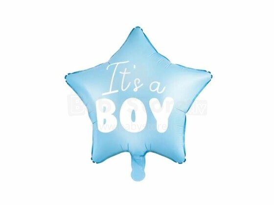 Ikonka Art.KX4570 "Tai berniukas" folijos balionas kūdikių dušo žvaigždė mėlyna 48cm