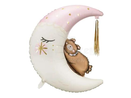 Ikonka Art.KX4558 Foil balloon Teddy Bear on the moon 71cm x 86cm