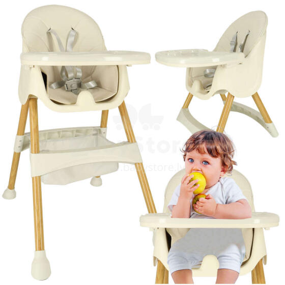 Ikonka Art.KX4516 Feeding chair with tray container grey