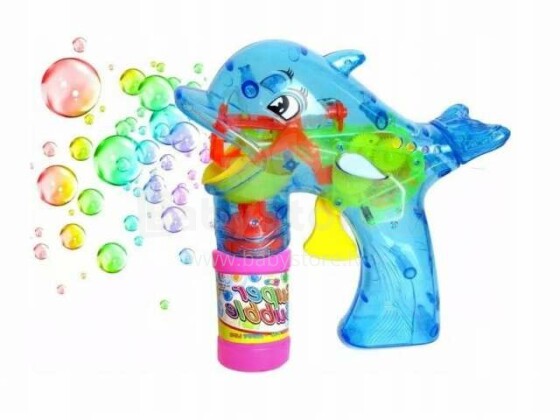 Ikonka Art.KX5782_1 Soap bubble gun automatic LED dolphin