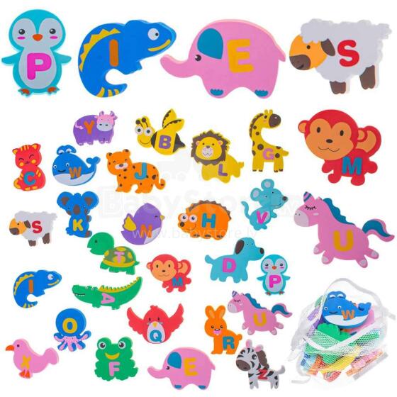 Ikonka Bath Toys Art.KX4504 Putu ūdens vannas dzīvnieki 26el.