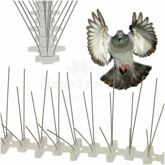 Ikonka Art.KX4498 Metāla putnu smailes baložiem 50cm x 11cm x 4cm