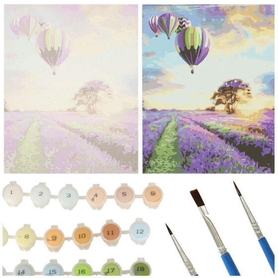 Ikonka Art.KX4497_7 Painting by numbers 50x40cm lavender field