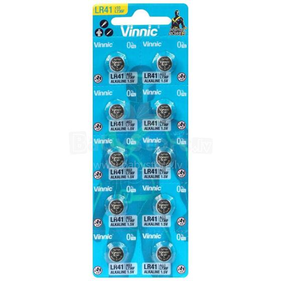 Ikonka Art.KX4488 Vinnic button battery LR41 LR736 price per 10 pieces.