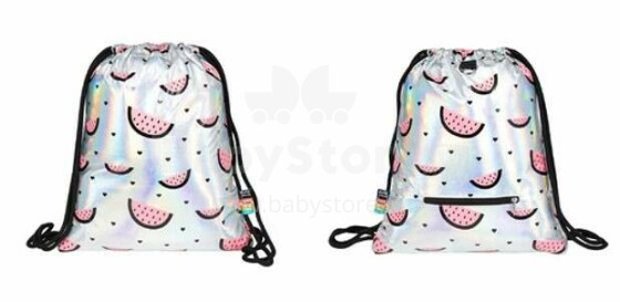 Ikonka Art.KX4475_1 BAMBINO drawstring backpack white pearl watermelons