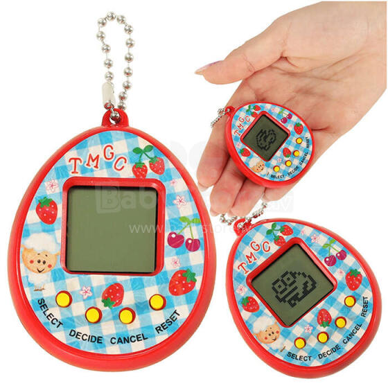 Ikonka Art.KX7929_5 Rotaļlieta Tamagotchi elektroniskā spēle ola sarkana