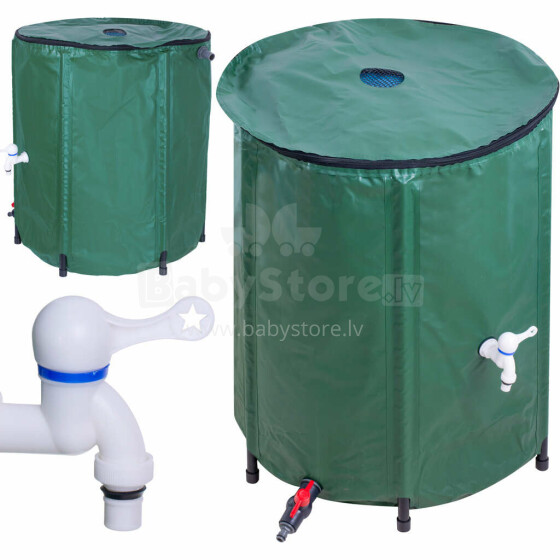 Ikonka Art.KX4979_1 Rainwater tank container with tap rainwater barrel collapsible 500 litres