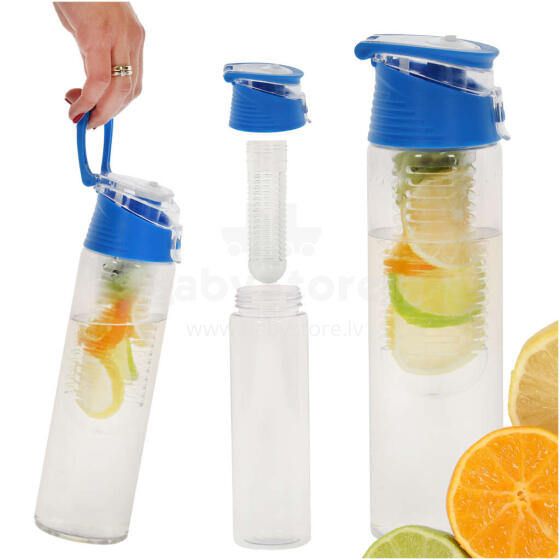 Ikonka Art.KX4391_3 Water bottle with fruit insert 800ml blue