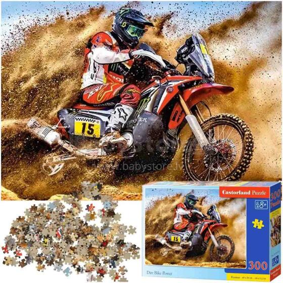 Ikonka Art.KX4377 CASTORLAND Puzzle 300 gabaliņi Dirt Bike Power - Motociklists 8+