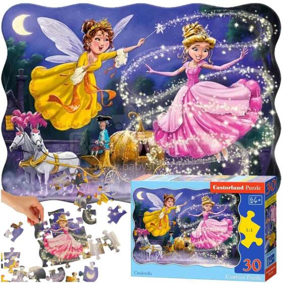 Ikonka Art.KX4375 CASTORLAND Puzzle 30 gabaliņi Pelnrušķīte - Pelnrušķīte 4+