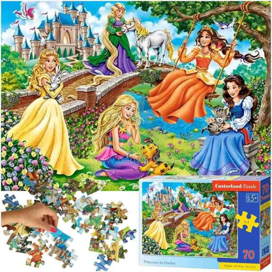 Ikonka Art.KX4371 CASTORLAND Puzzle 70 pieces Princesses in Garden - Princesses in the Garden 5+