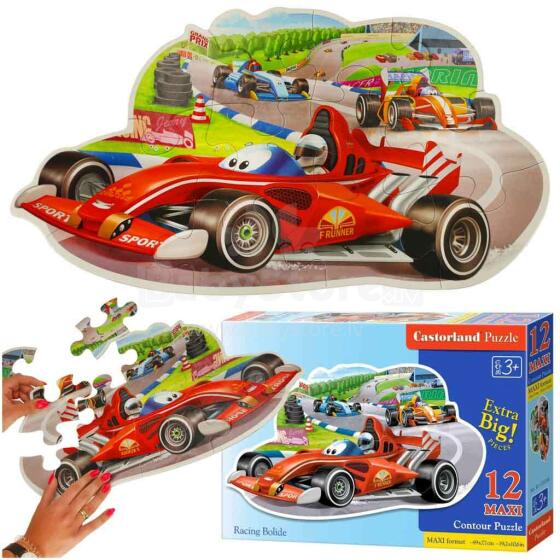 Ikonka Art.KX4367 CASTORLAND Puzzle 12 elements Racing Bolide - Racing 3+