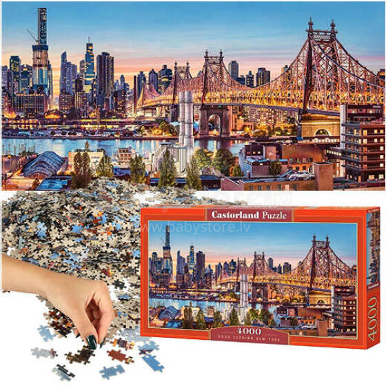Ikonka Art.KX4361 CASTORLAND Puzzle 4000 gabaliņi Labs vakars, Ņujorka - Vakars Ņujorkā 138x68cm