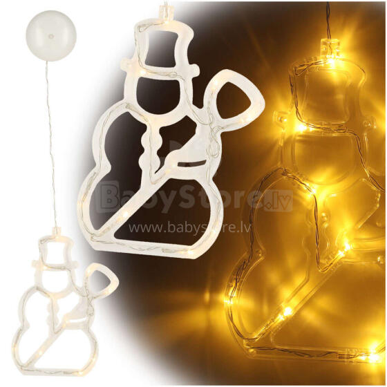 Ikonka Art.KX5246_6 LED piekaramais apgaismojums Ziemassvētku rotājums sniegavīrs 49cm 10 LED diodes
