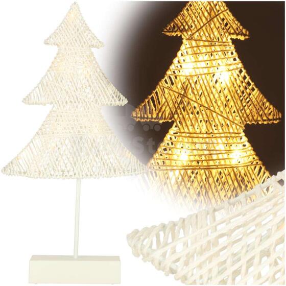 Ikonka Art.KX4353_1 Ziemassvētku eglītes rotājums 39cm 10LED silti dzeltens ar akumulatoru