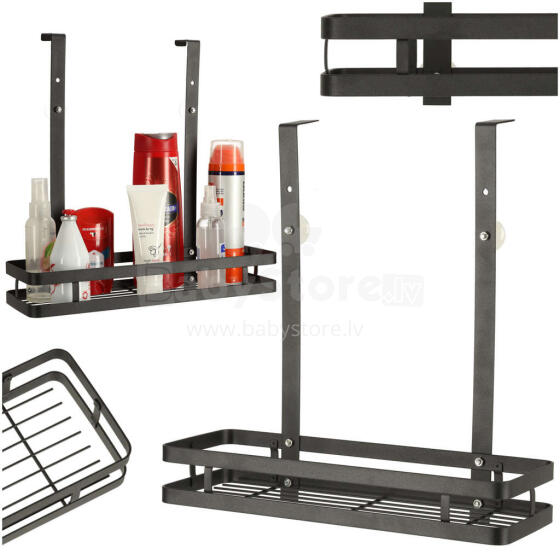 Ikonka Art.KX4321 Stainless steel shower shelf black