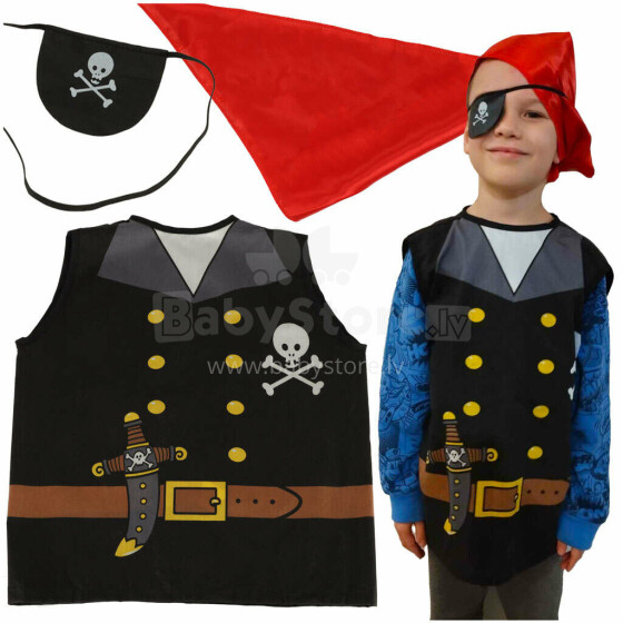 Ikonka Art.KX4300 Piratų jūreivio karnavalinis kostiumas 3-8 metų amžiaus