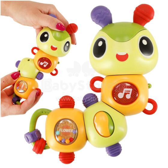 Ikonka Art.KX4285 Elektroniskās kāpurķēžu muzikālās rotaļlietas gaismas