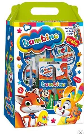 Ikonka Art.KX4222 BAMBINO dāvanu komplekts krāsām, krītiņiem, krītiņiem