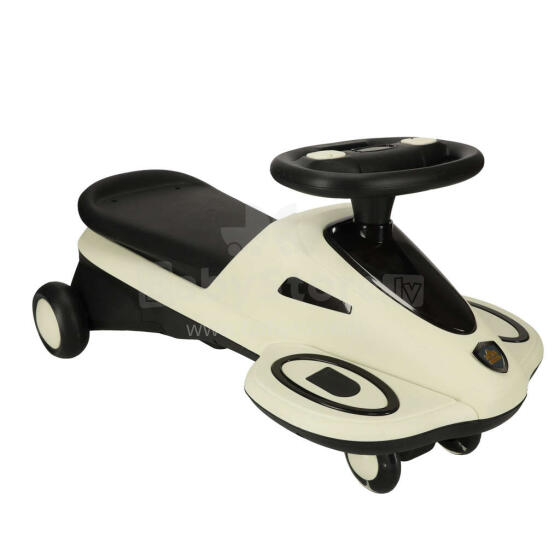 Ikonka Art.KX4221_1 Gravity scooter glowing LED wheels with music playing scooter 74cm beige/black max 100kg